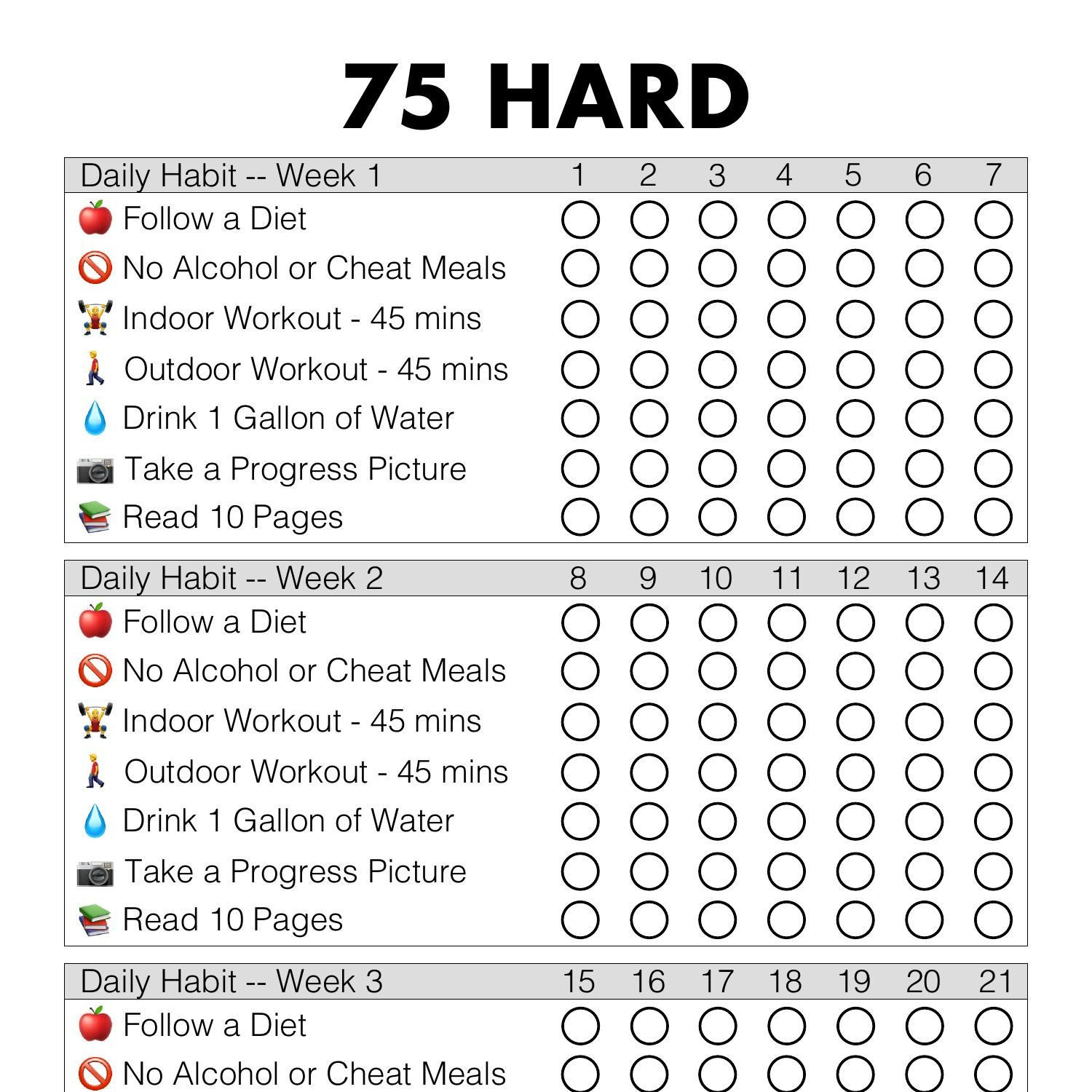 75 Hard Tracker.pdf | Docdroid with regard to 75 Hard Challenge Free Printable