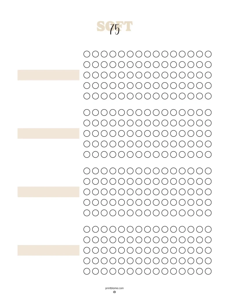 75 Soft Challenge Printable Free - 19 Downloadable 75 Day pertaining to 75 Soft Challenge Tracker Printable Free