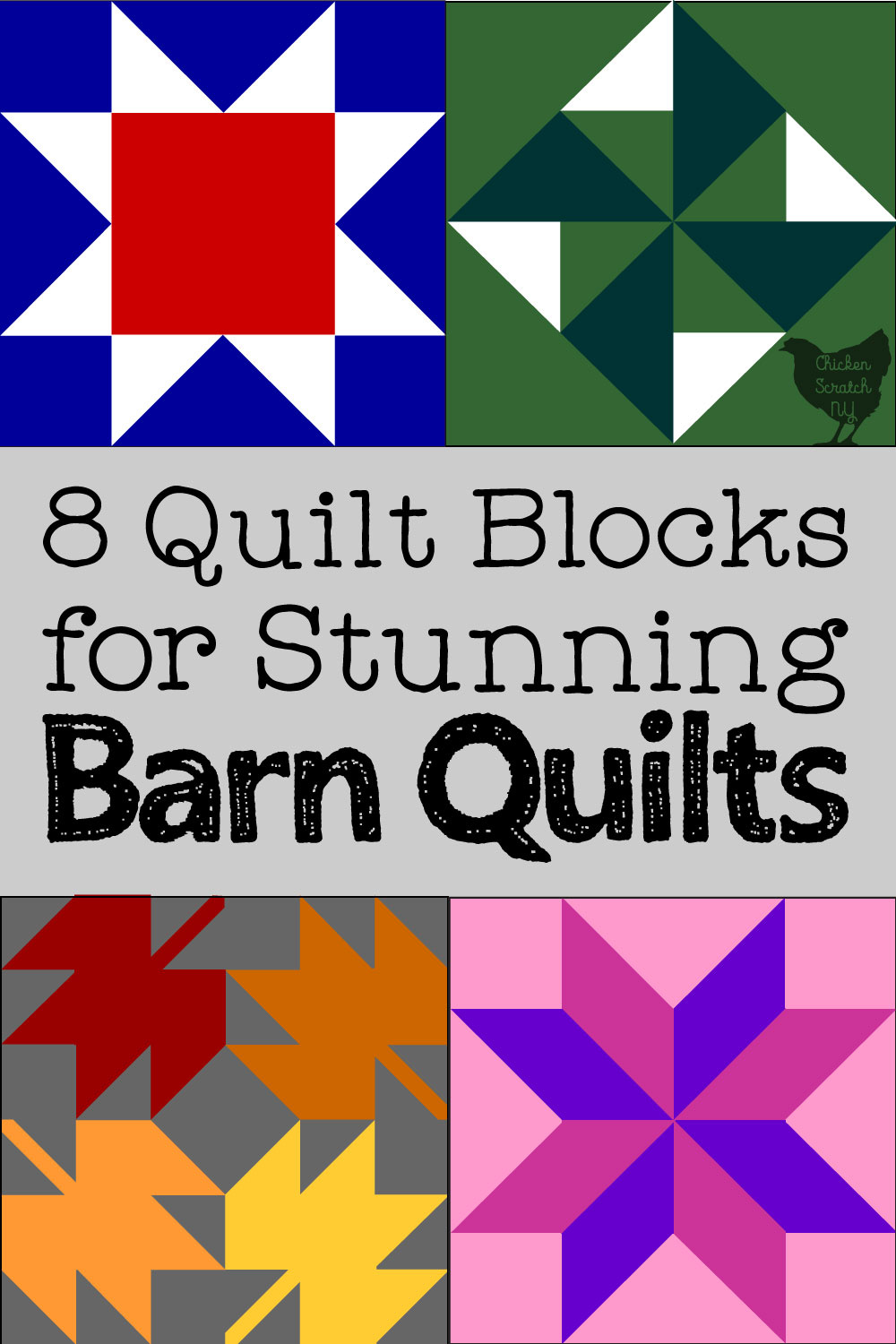 8 Beautiful Quilt Blocks For Barn Quilts [Free Printable) in Free Printable Barn Quilt Templates