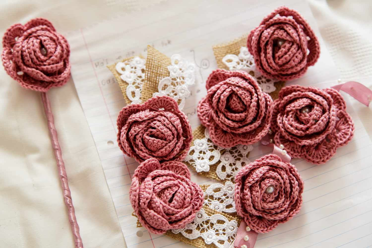 8 Crochet Patterns For Roses throughout Free Printable Crochet Rose Pattern