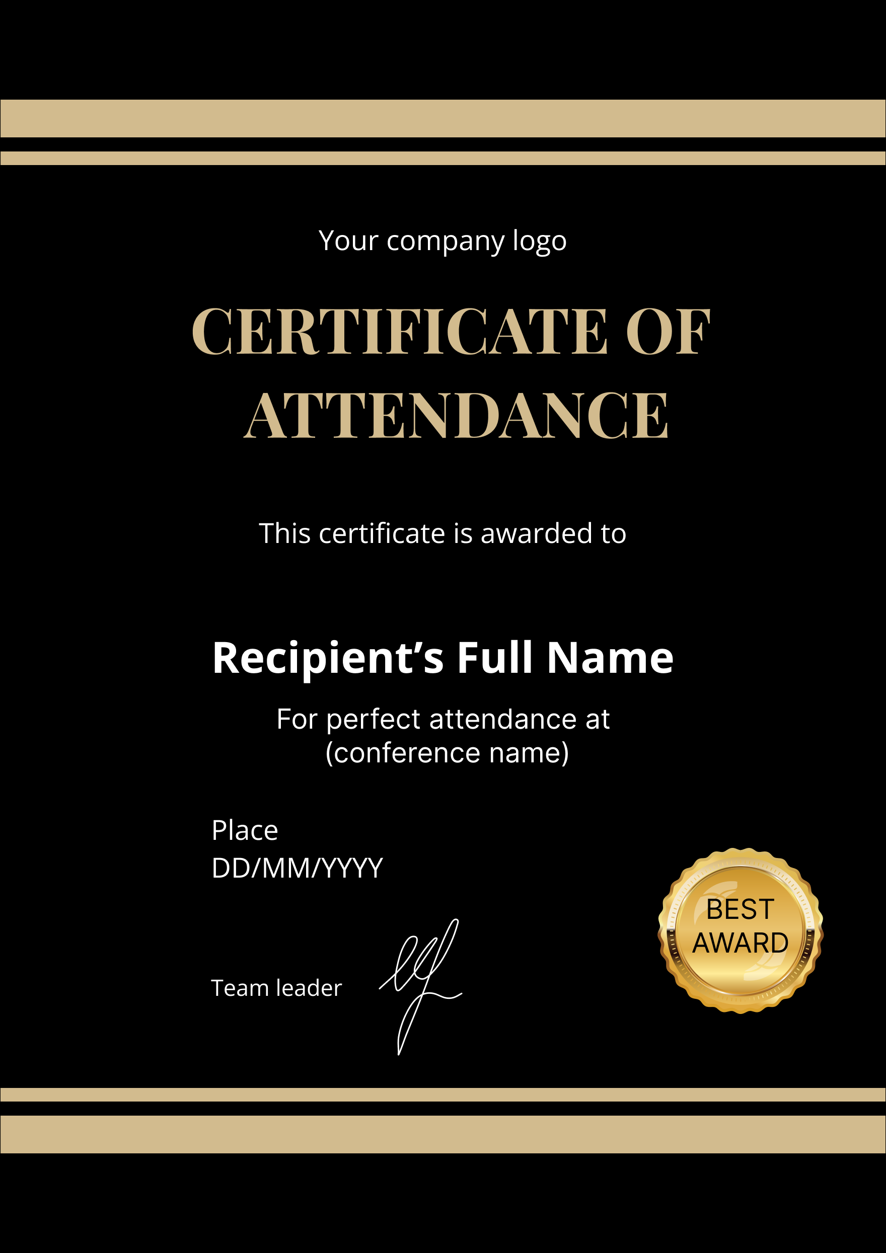 8 Free Attendance Certificate Templates | Virtualbadge.io with regard to Free Printable Attendance Certificates