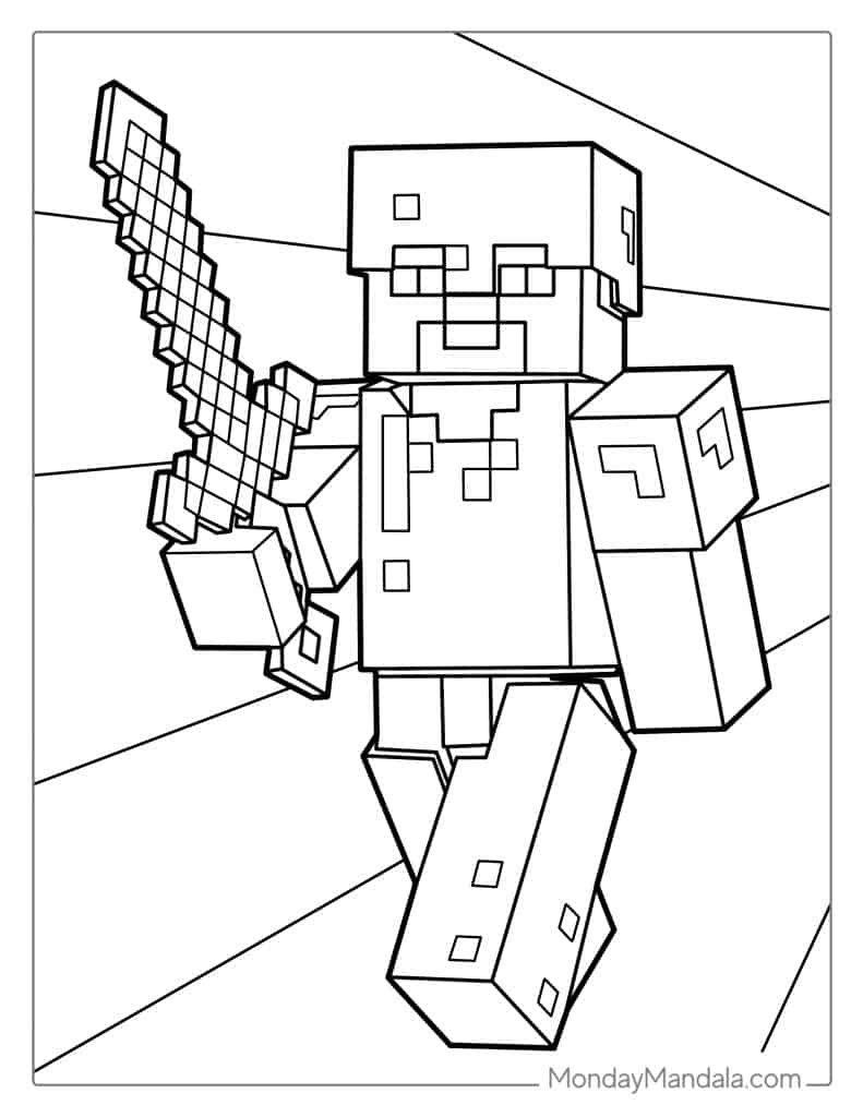 80 Minecraft Coloring Pages (Free Pdf Printables) intended for Free Minecraft Coloring Pages Printable