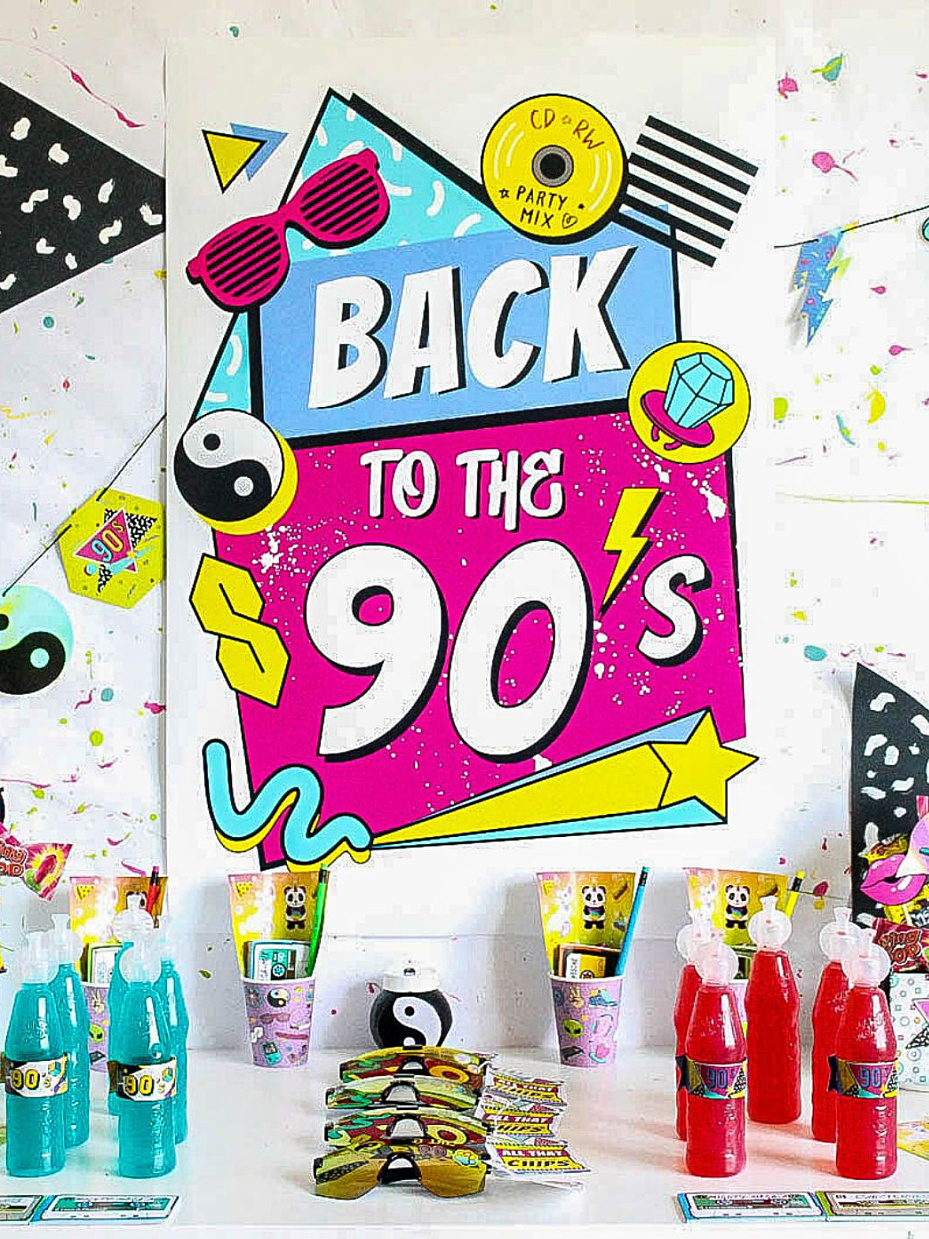 90S Party Printable Pack | Fun365 with Printable 90s Invitation Template Free