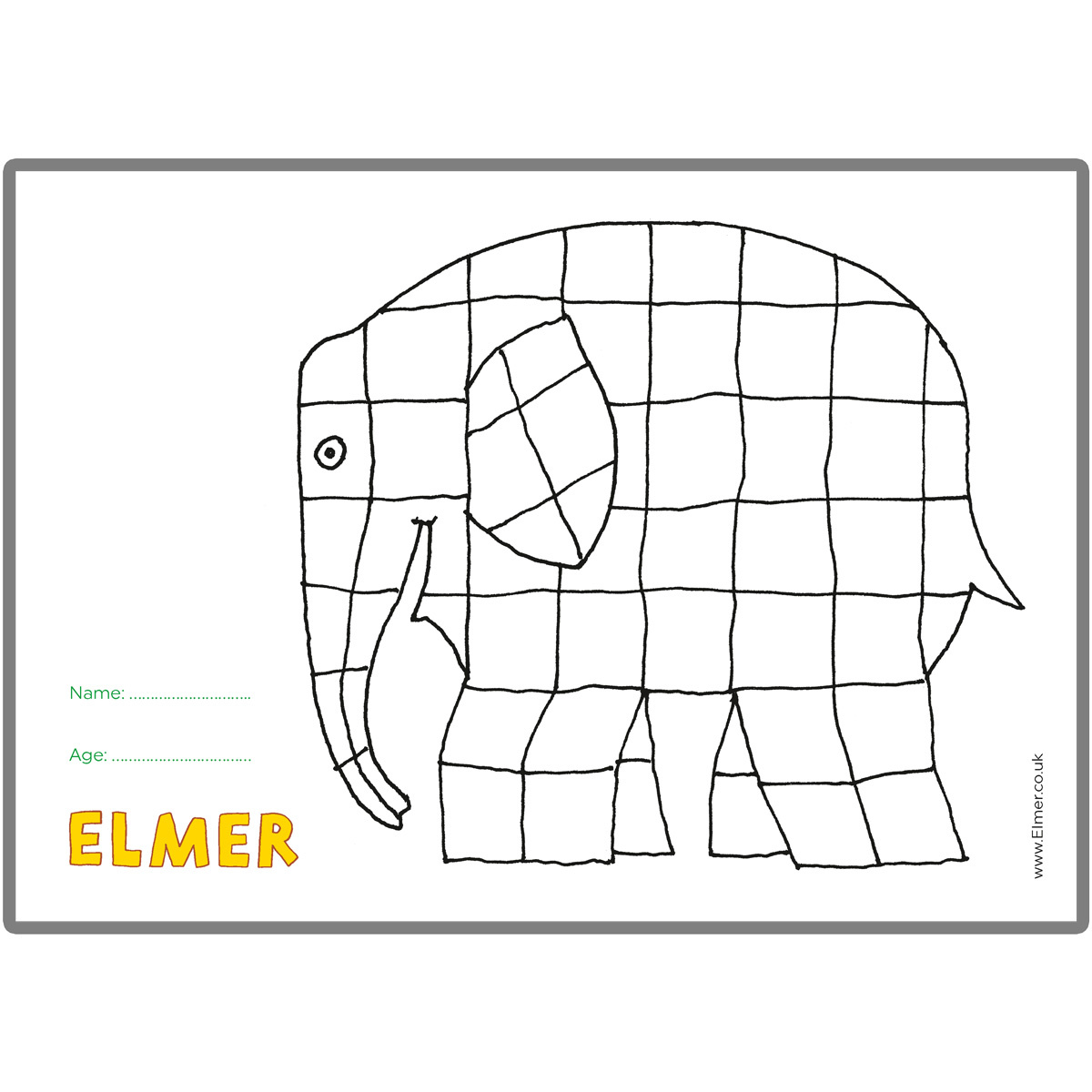 Activities - Elmer within Free Printable Elmer The Elephant Template