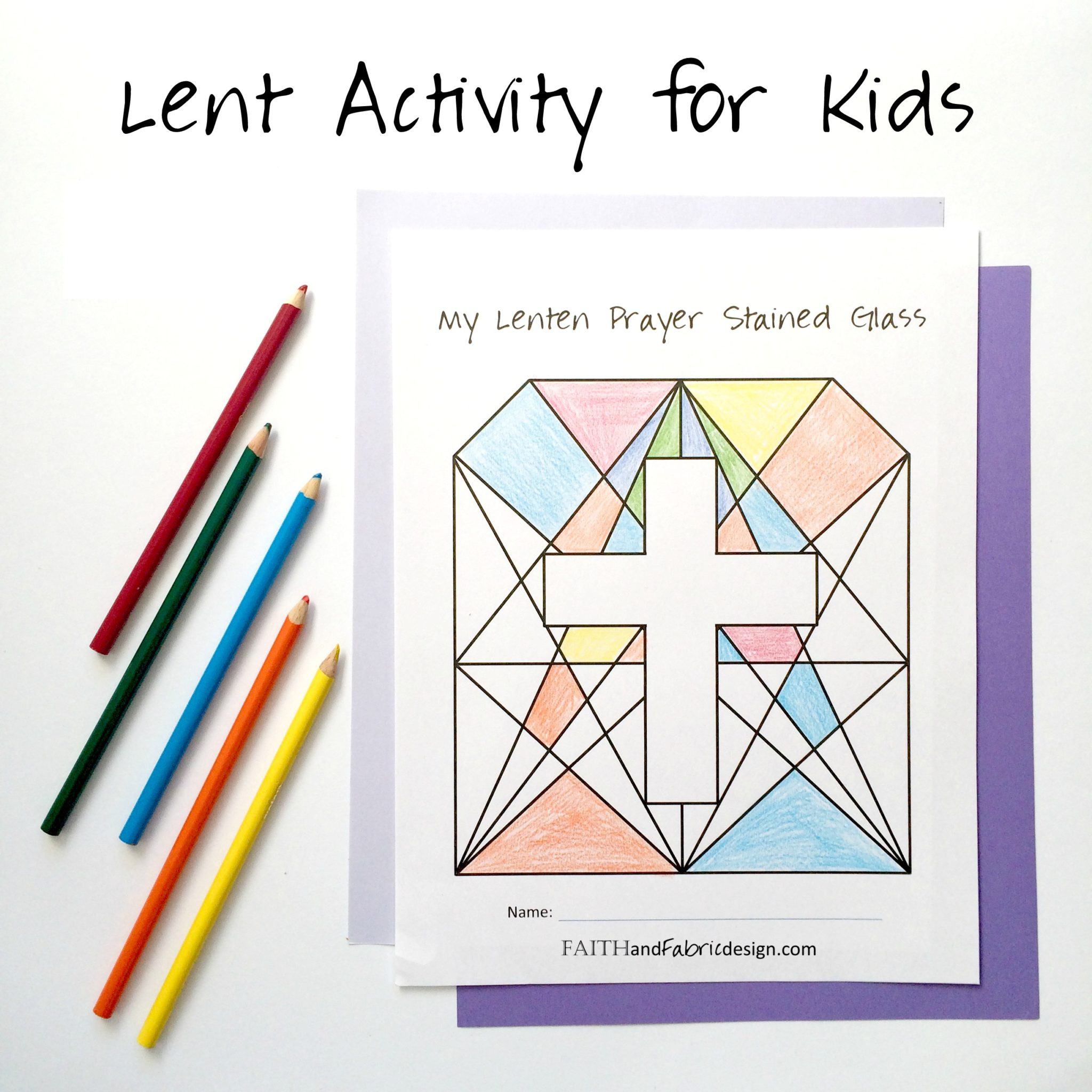 Activity: Lenten Prayer Stained Glass (Lent Activity For Kids in Free Printable Lenten Activities