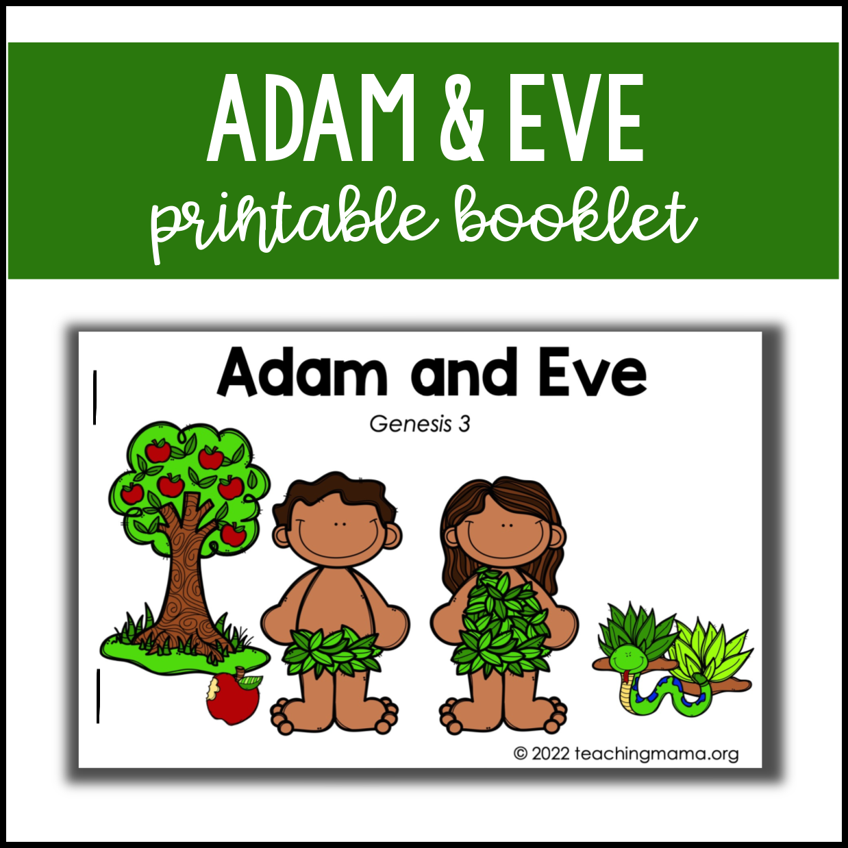 Adam And Eve Printable Booklet - Teaching Mama with Adam And Eve Free Printables