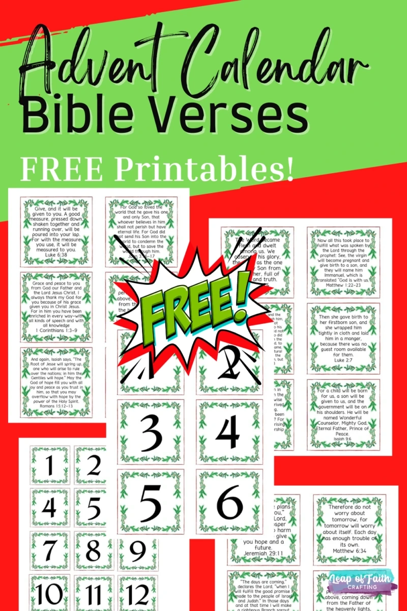 Advent Calendar Bible Verses (Free Printables!) - Leap Of Faith within Free Printable Advent Verses