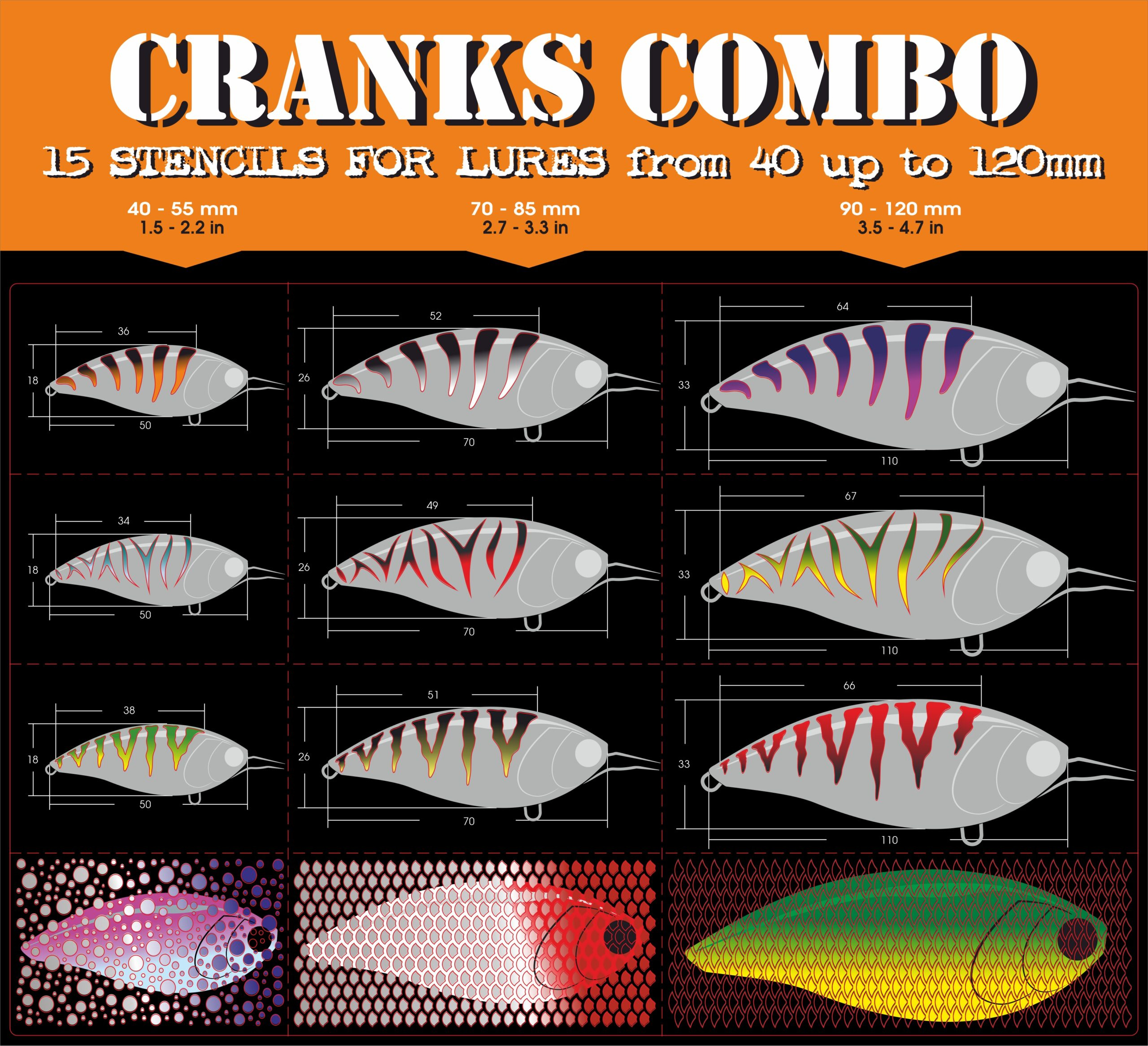 Airbrush Stencils For Your Fishing Lure. Stencils Patterns, Scales. throughout Free Printable Fishing Lure Stencils