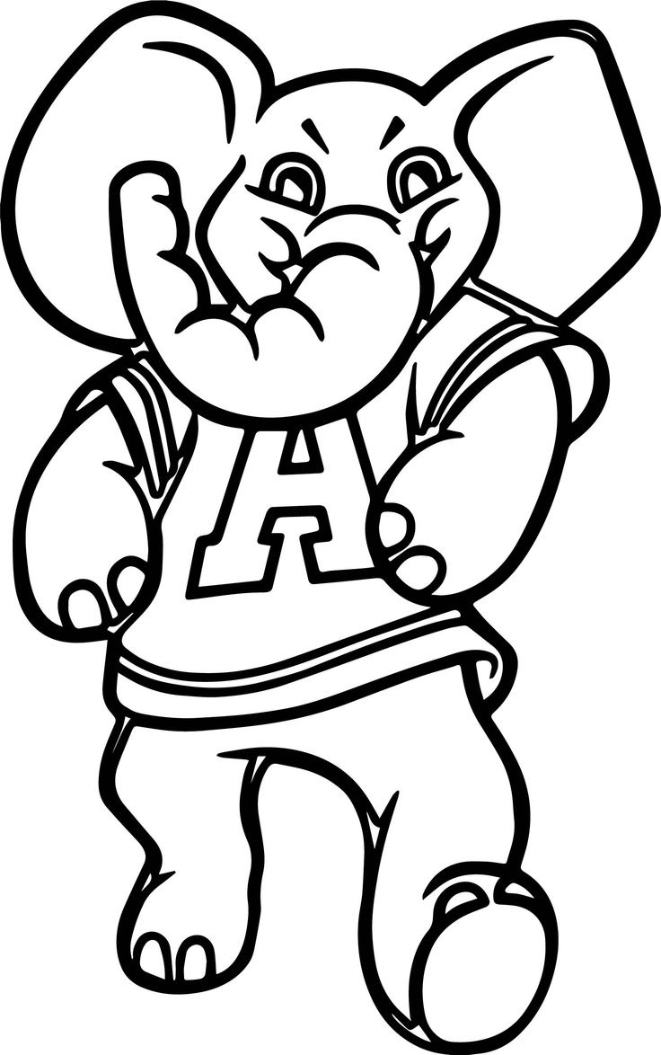 Alabama Crimson Tide Coloring Pages - Bing throughout Free Printable Alabama Football Coloring Pages