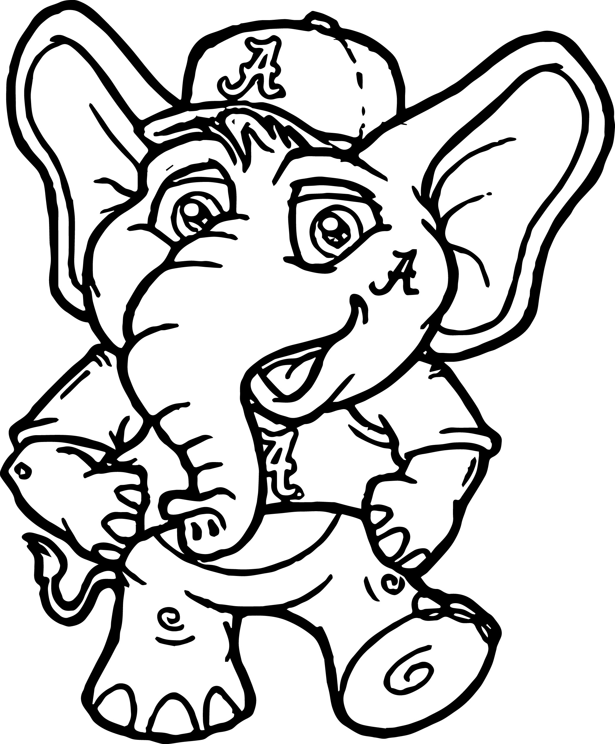 Alabama Crimson Tide Coloring Pages - Clip Art Library for Free Printable Alabama Football Coloring Pages