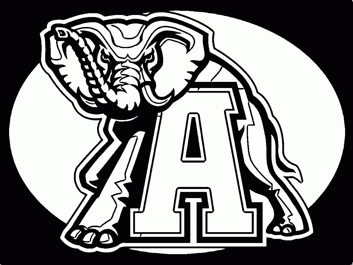 Alabama Logo Coloring Page - Clip Art Library with Free Printable Alabama Football Coloring Pages