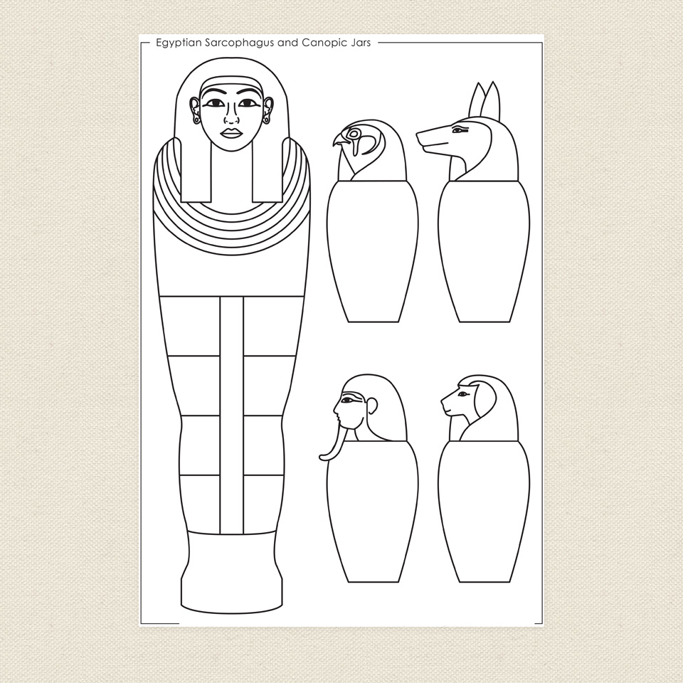 All About Egypt Blackline Masters | Egypt | Cleverpatch - Art within Sarcophagus Template Printable Free