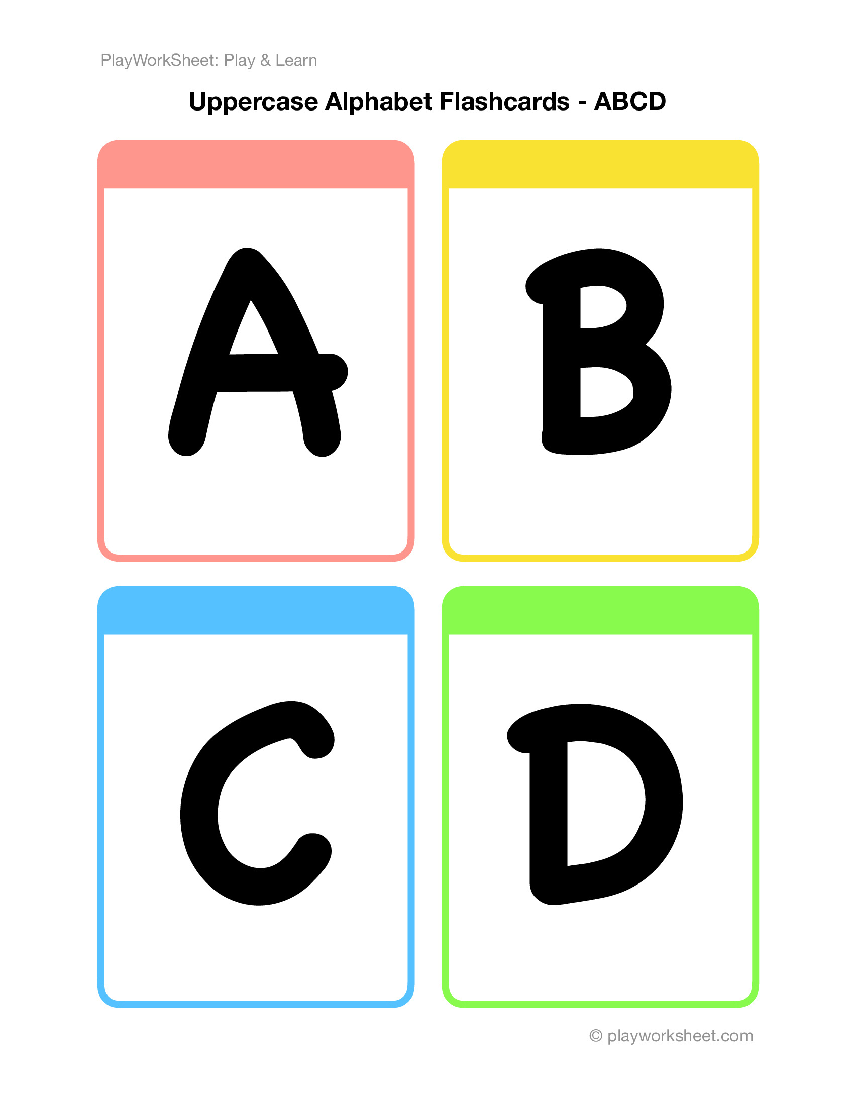 Alphabet Flash Cards In Upppercase | Free Printables For Kids throughout Free Printable Alphabet Flashcards Upper and Lower Case