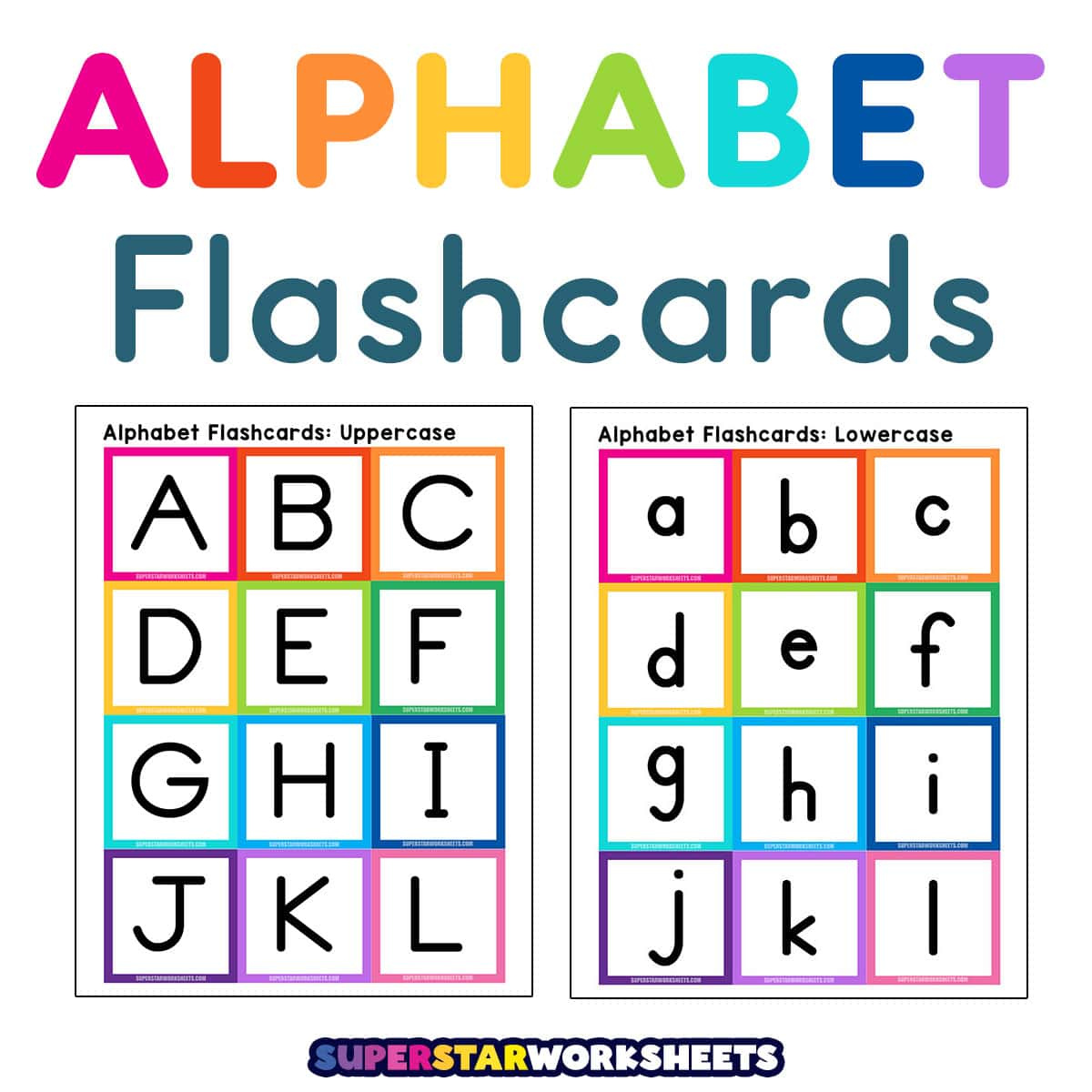 Alphabet Flashcards - Superstar Worksheets in Free Printable Alphabet Flashcards Upper And Lower Case