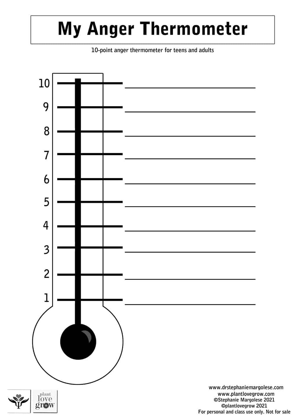 Anger Thermometer For Children And Teens | Dr. Stephanie Margolese with regard to Anger Thermometer Free Printable