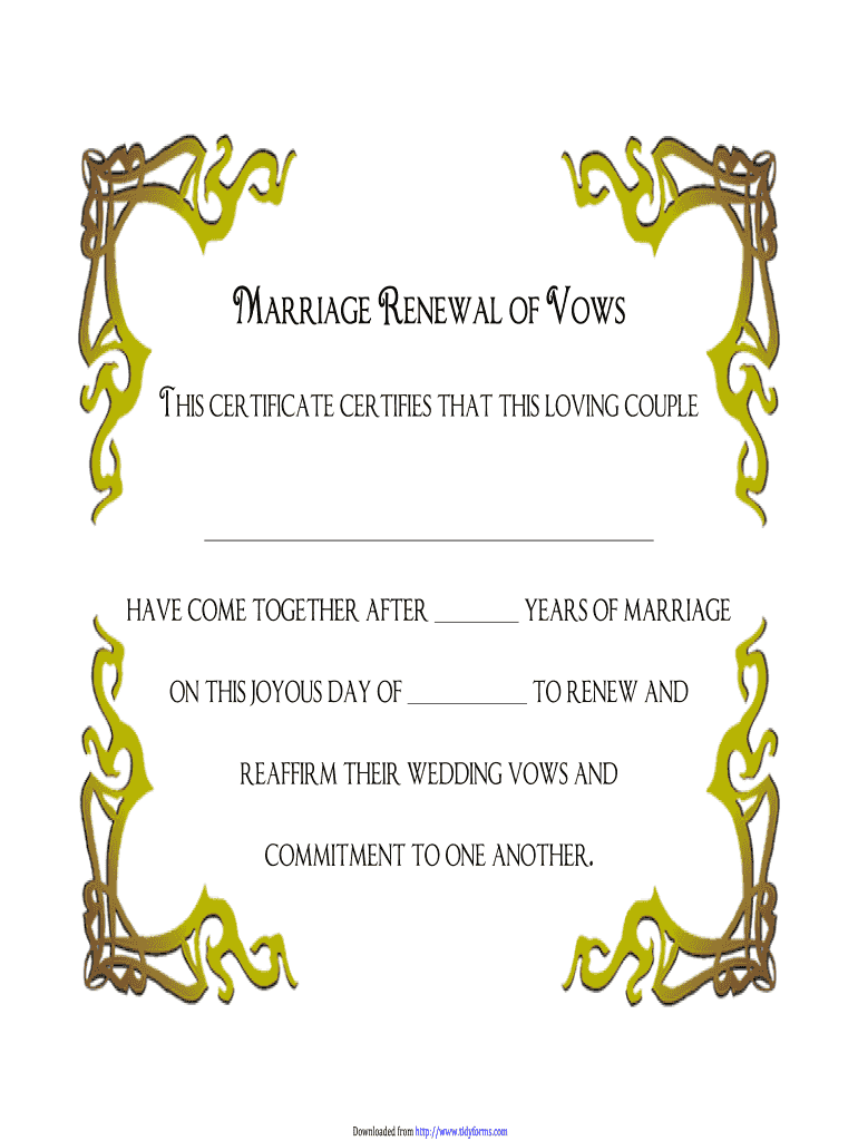 Annulment Marriage Law - Fill Online, Printable, Fillable, Blank with Free Printable Renewal of Vows Certificate