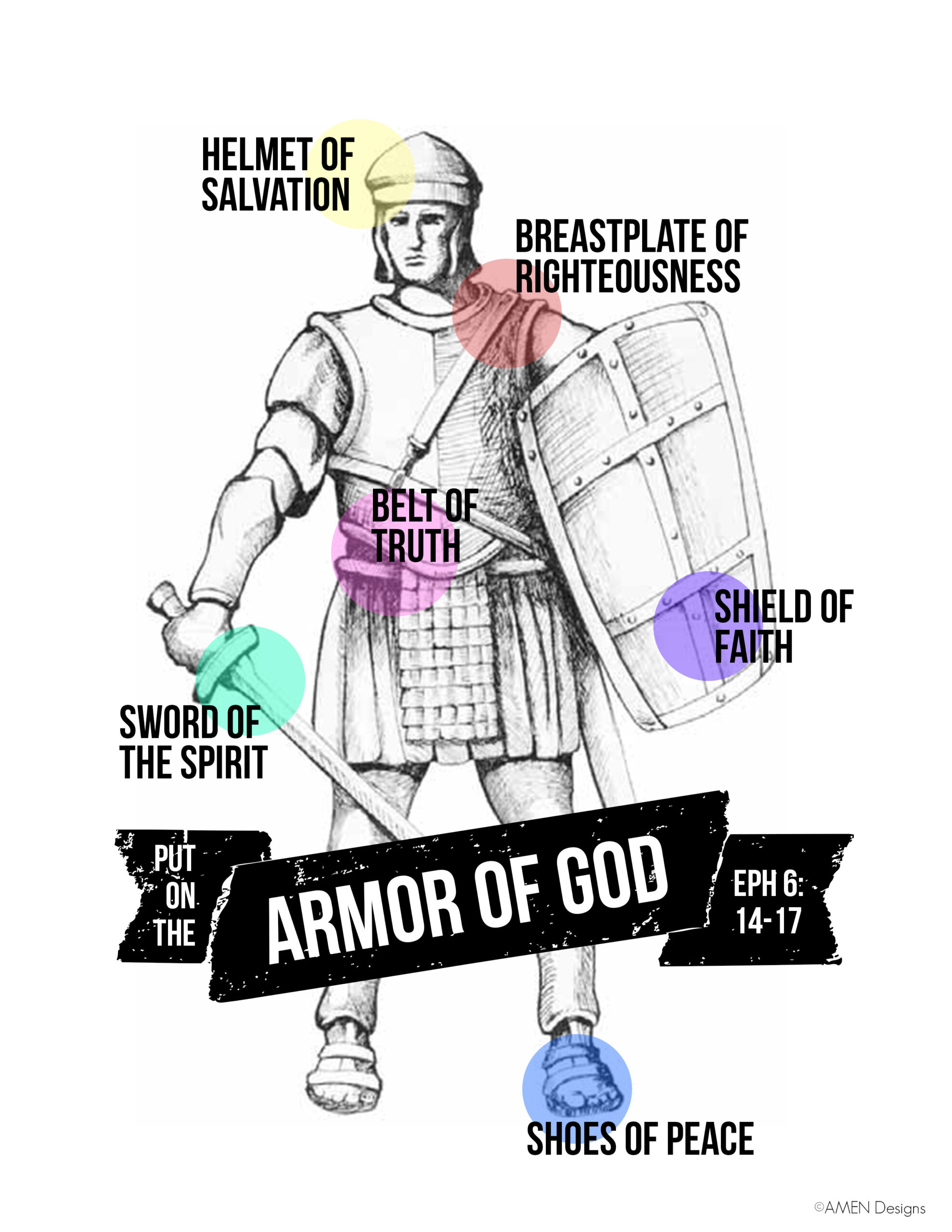 Armor Of God Free Printable Art pertaining to Free Armor of God Printables