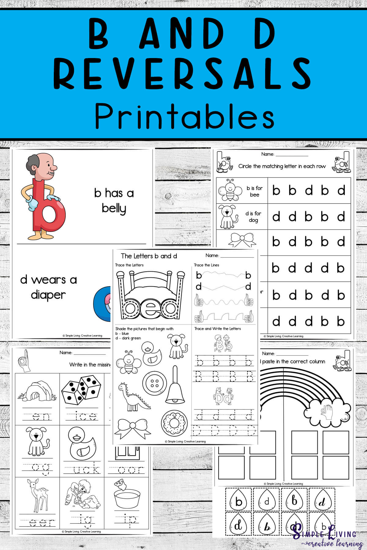 B And D Reversal Printables - Simple Living. Creative Learning with Free Printable B And D Letter Reversal Worksheets