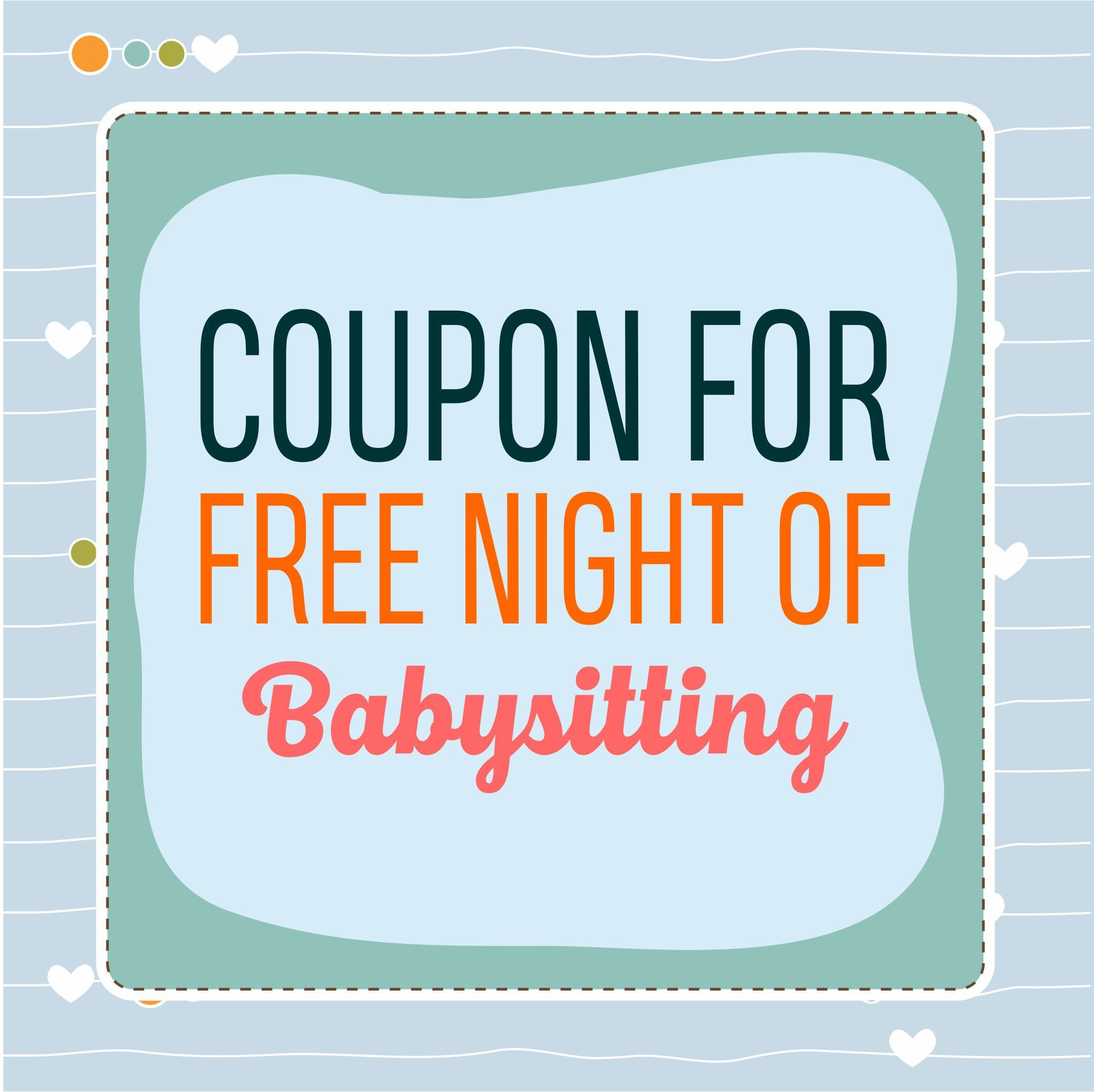 Babysitting Voucher Template - 10 Free Pdf Printables | Printablee inside Free Printable Date Night Babysitting Coupon Template