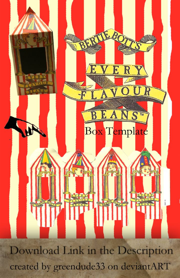 Bertie Bott&amp;#039;S Box Templategreendude34 On Deviantart with regard to Free Printable Bertie Botts Every Flavor Beans Label