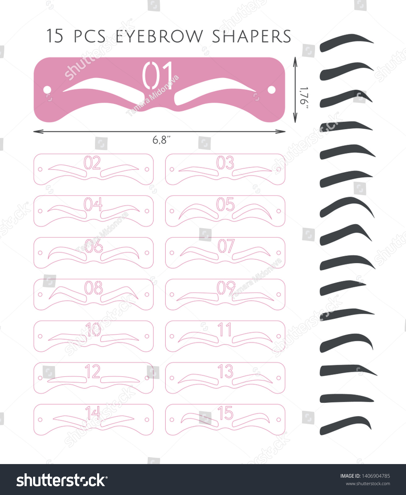 Best Eyebrow Stencil Printable Royalty-Free Images, Stock Photos intended for Printable Eyebrow Stencils Free