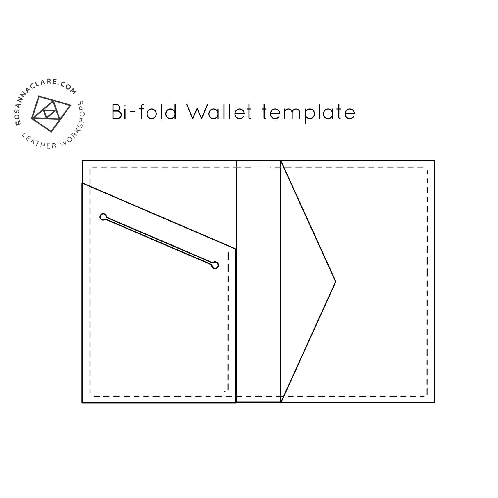 Bi-Fold Wallet Template — Rosanna Clare Leather Workshops throughout Free Printable Wallet Patterns