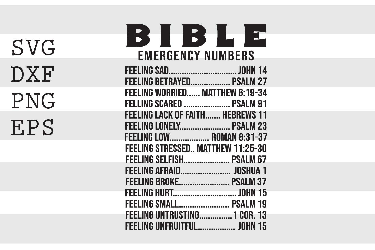 Bible Emergency Numbers Svgspoonyprint | Thehungryjpeg intended for Free Printable Bible Emergency Numbers