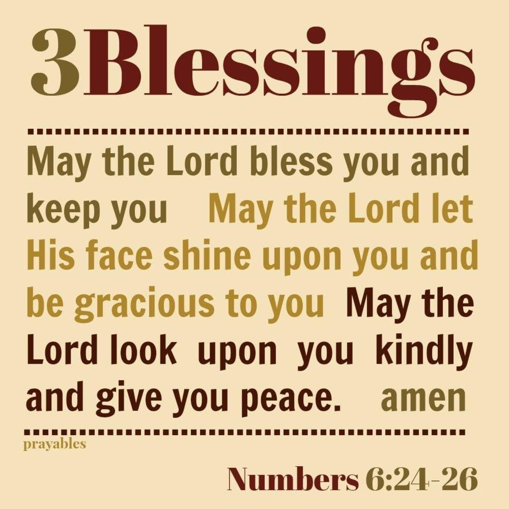 Bible: Numbers 6:24-26 - Prayables within Numbers 6:24-26 Free Printable