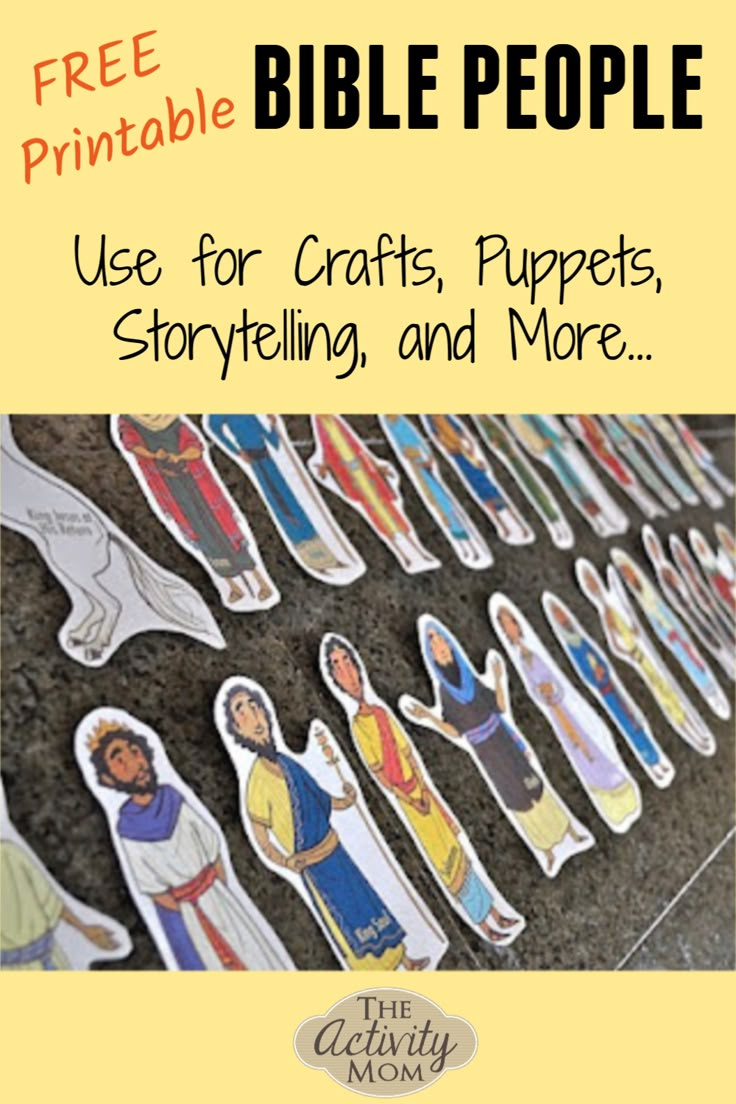 Bible People Printable - The Activity Mom regarding Free Printable Bible Stick Puppets