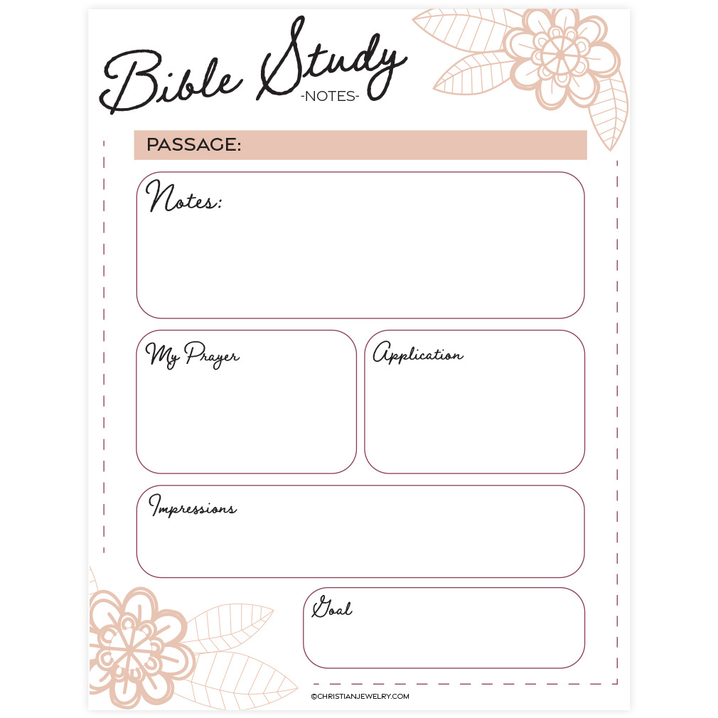 Bible Study Page - Flowers | Free Christian Printables with regard to Bible Lessons For Adults Free Printable