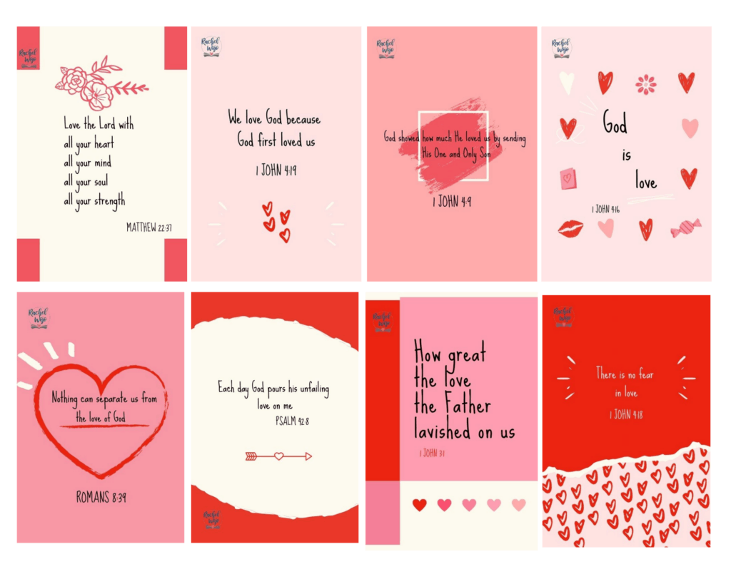 Bible Verse Valentines Printable - Rachel Wojo with regard to Free Printable Scripture Valentines