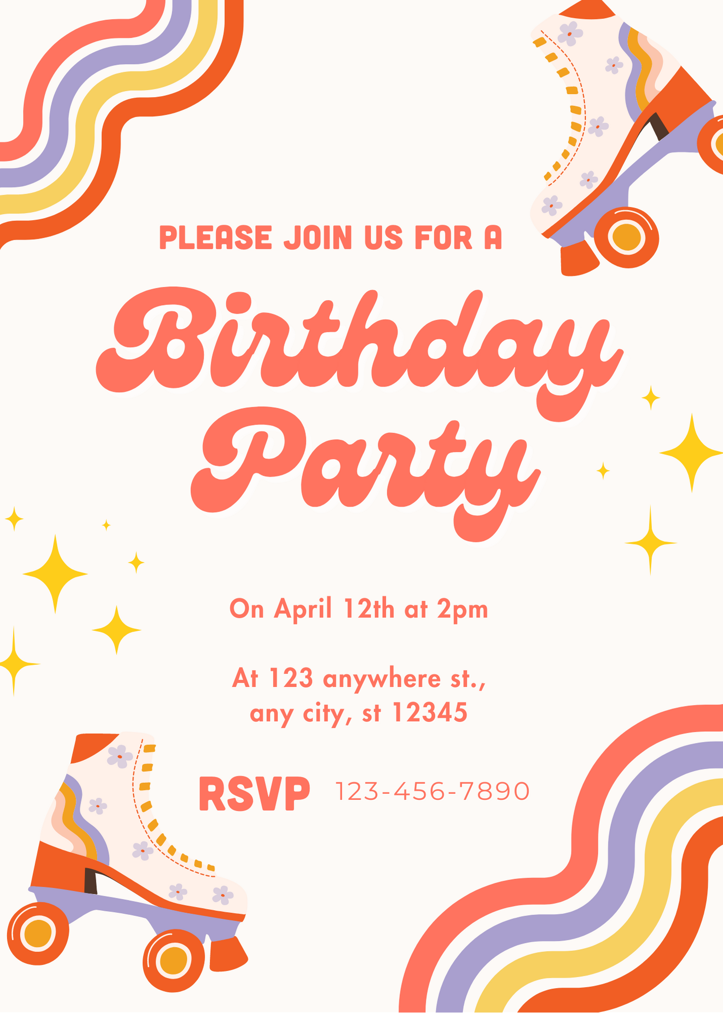 Birthday Party Invitations — Classic Skating &amp;amp; Fun Center | Family within Free Printable Roller Skating Party Invitations