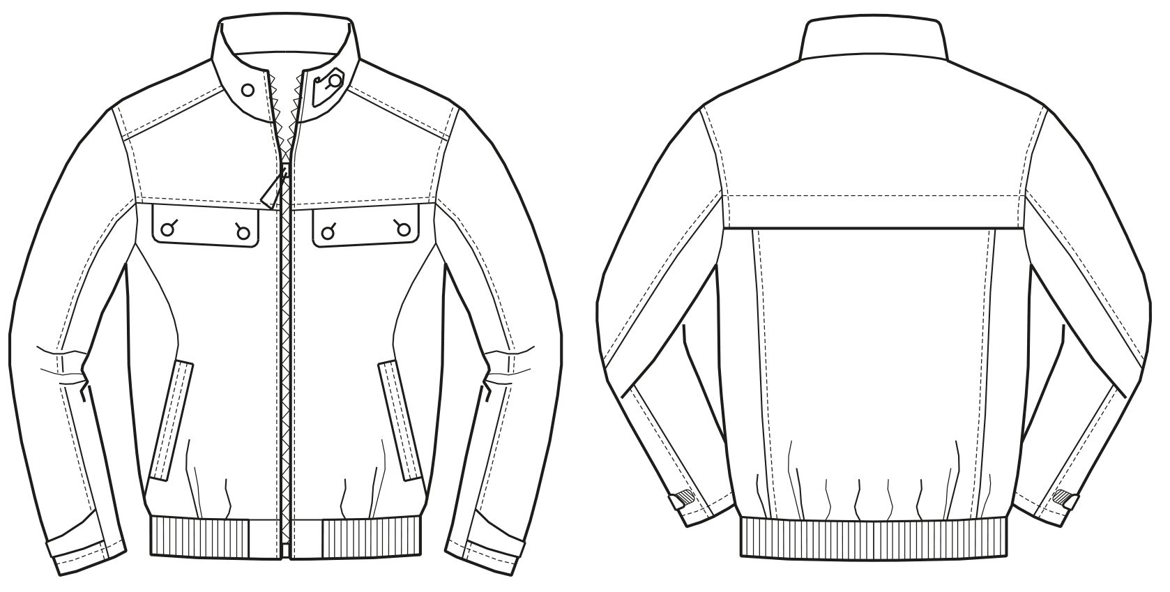 Bomber Jackets Pattern Construction intended for Printable Bomber Jacket Pattern Free