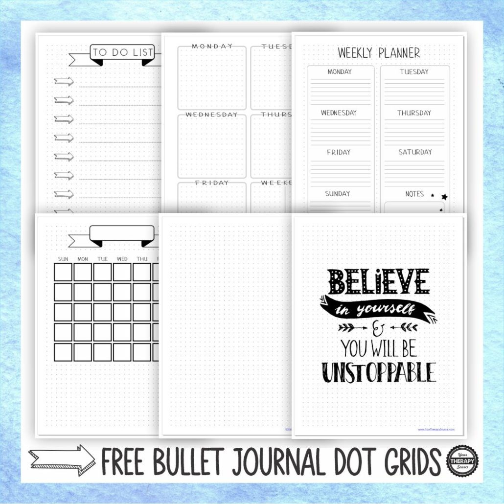 Bullet Journal Dot Grid Printable Journal Pages - Free - Your for Printable Journal Pages Free