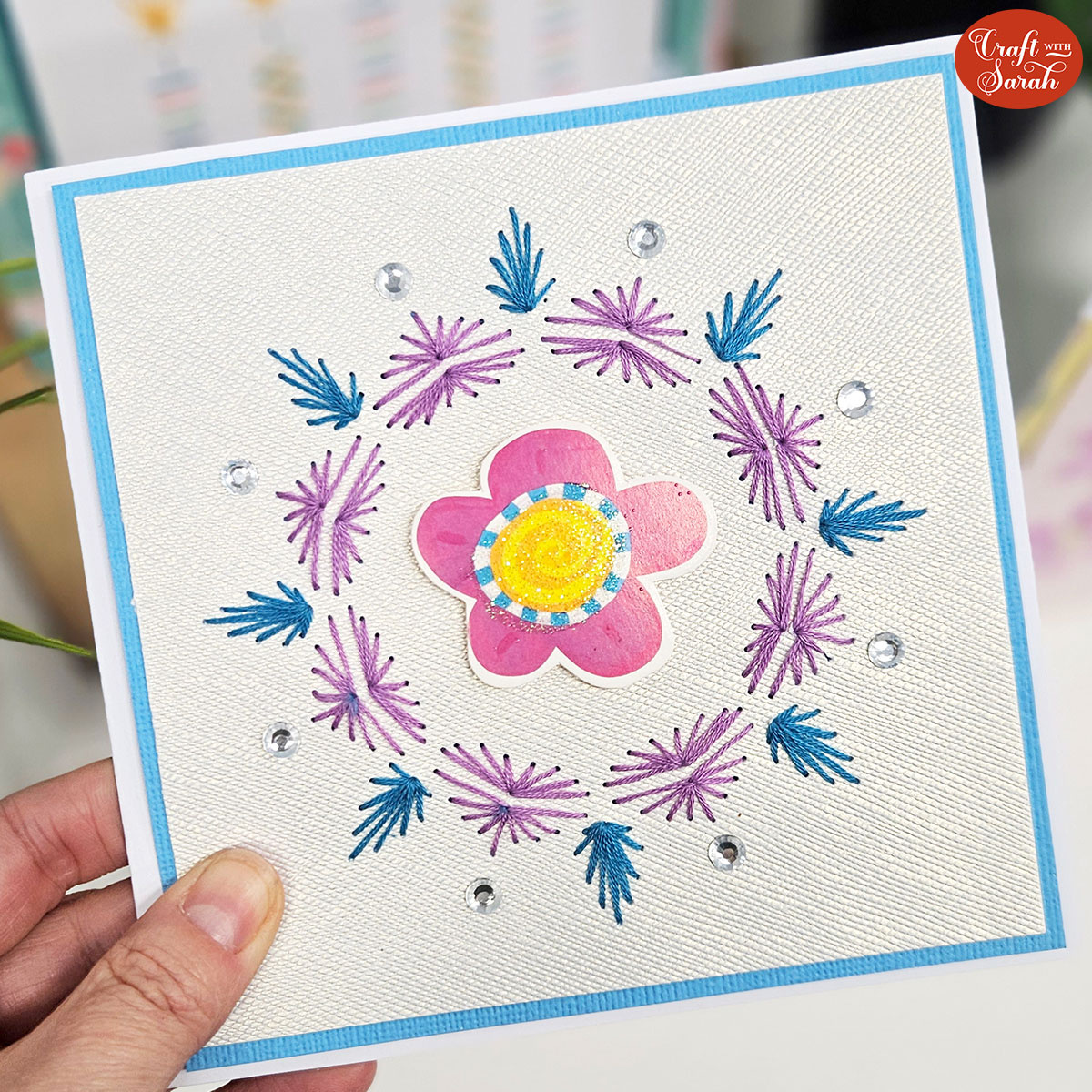 Card Stitching Patterns: Paper Embroidery On Cards! - Craft With Sarah throughout Free Printable Paper Pricking Patterns With Instructions