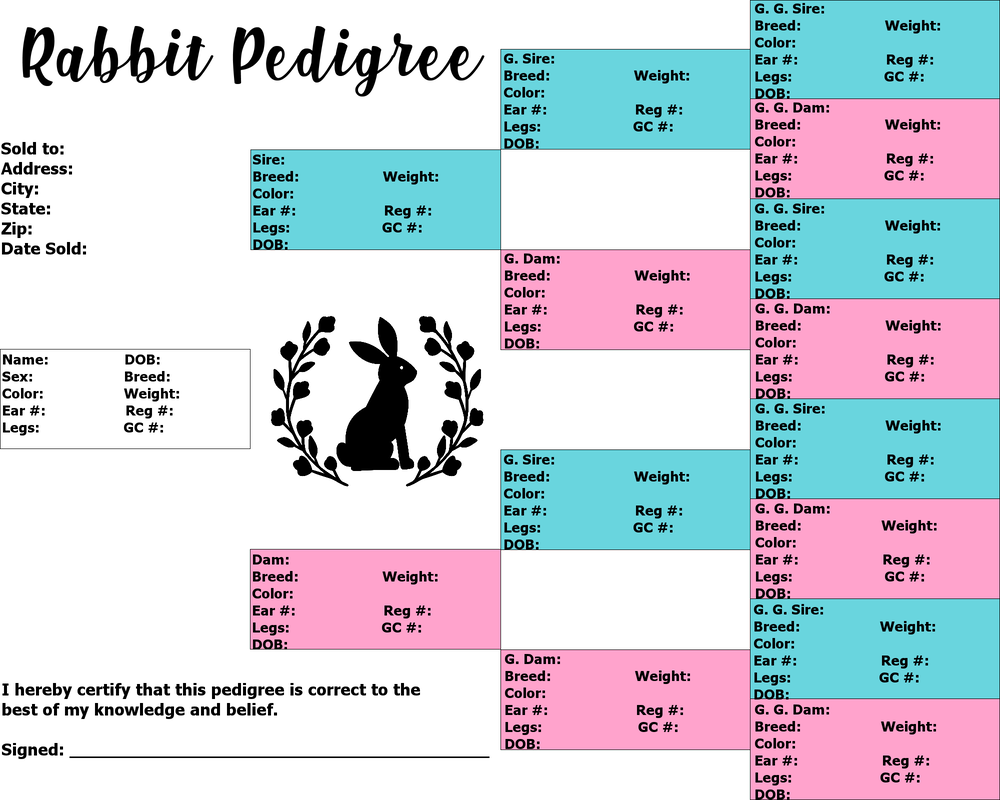 Category: Record Keeping - Hidden Mountain Rabbitry throughout Free Printable Rabbit Pedigree Template