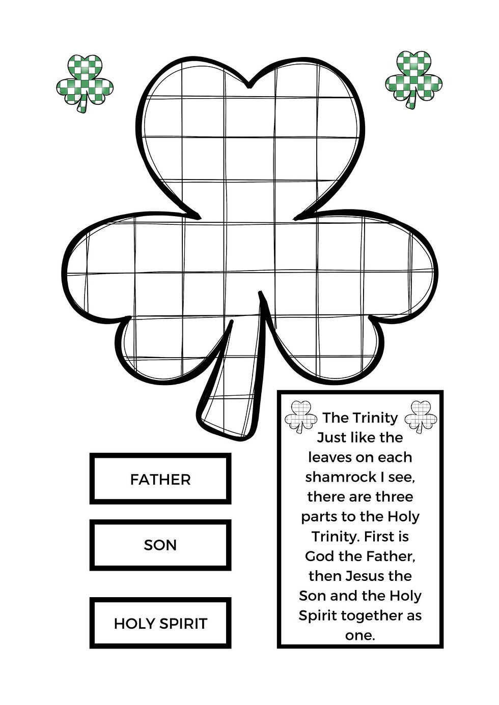 Celebrate A Christ- Centered St. Patrick&amp;#039;S Day With Free Shamrock inside Holy Trinity Shamrock Free Printable