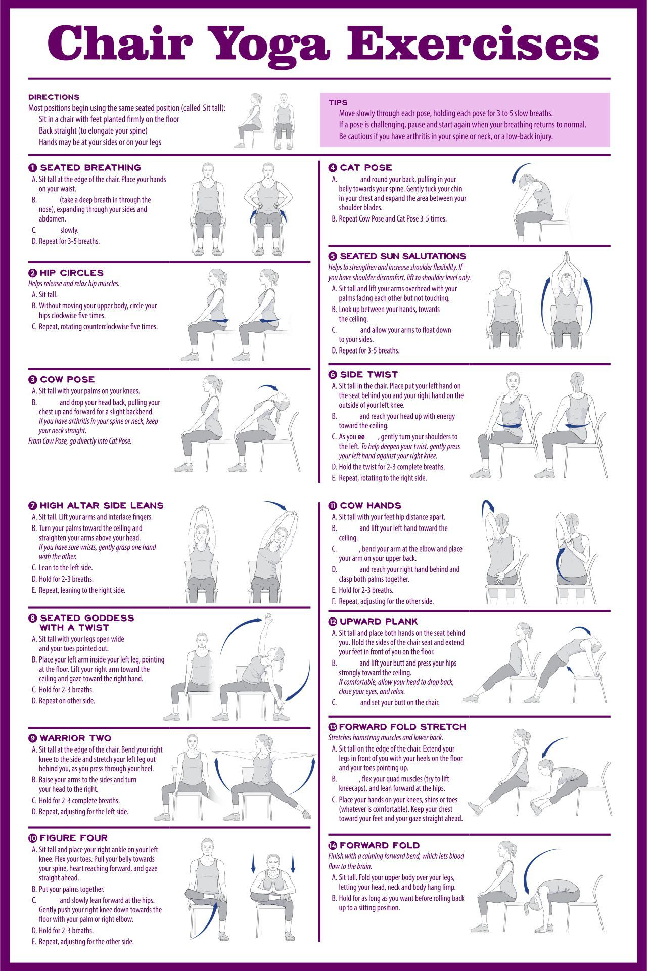 Chair Exercises For Seniors - 20 Free Pdf Printables | Printablee inside Free Printable Chair Yoga For Seniors