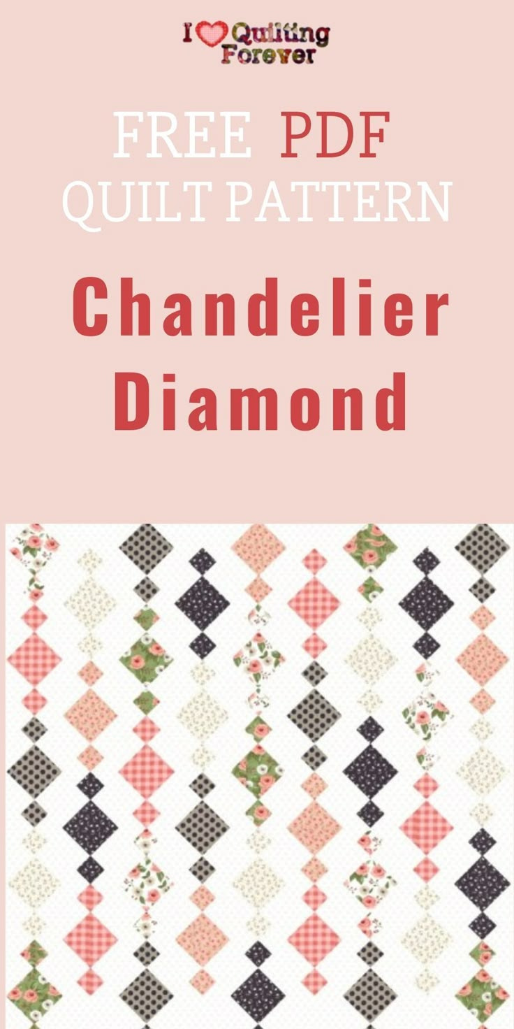 Chandelier Diamond Quilt regarding Printable Chandelier Quilt Pattern Free