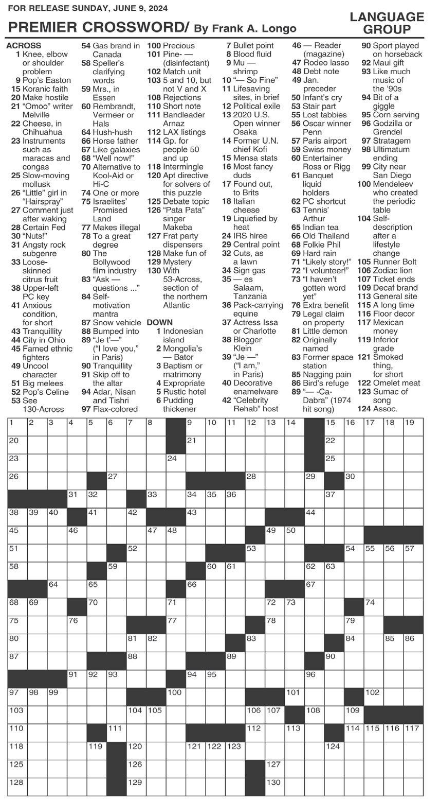 Chatham News &amp;amp; Record Vol. 147, Issue 16North State Journal within Jacqueline Mathews Printable Crossword Puzzles