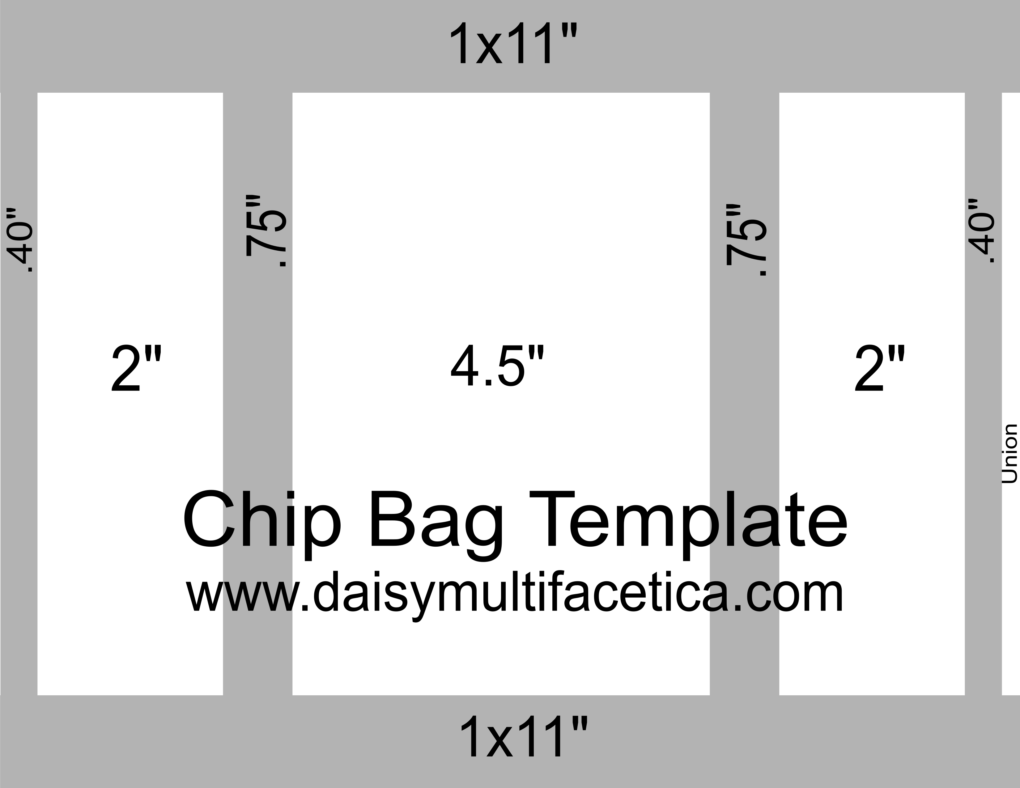 Chip Wrapper Template for Free Template Printable Chip Bag Template