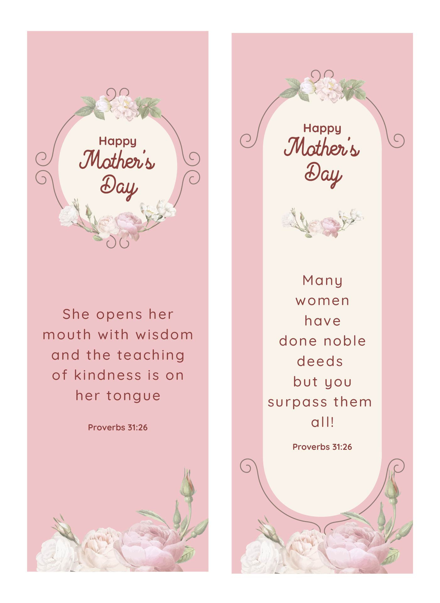 Christian Mother&amp;#039;S Day Bookmarks - 7 Free Pdf Printables | Printablee for Free Printable Mother&amp;#039;S Day Bookmarks