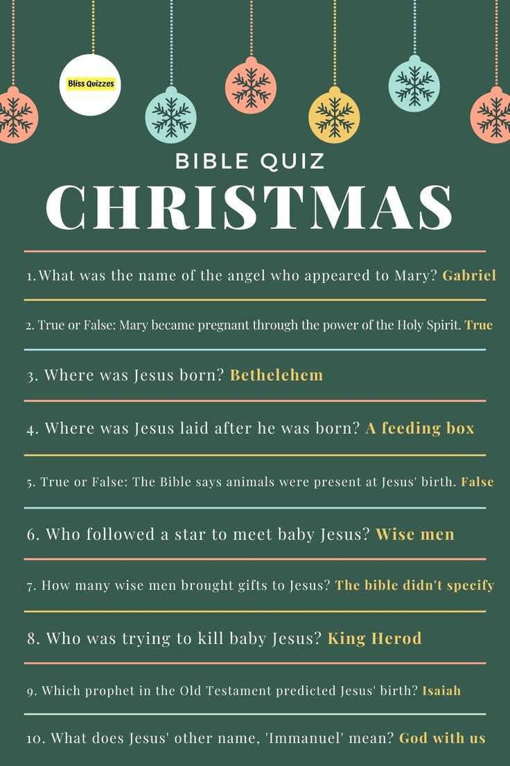 Christmas Bible Quiz inside Free Printable Christmas Bible Trivia