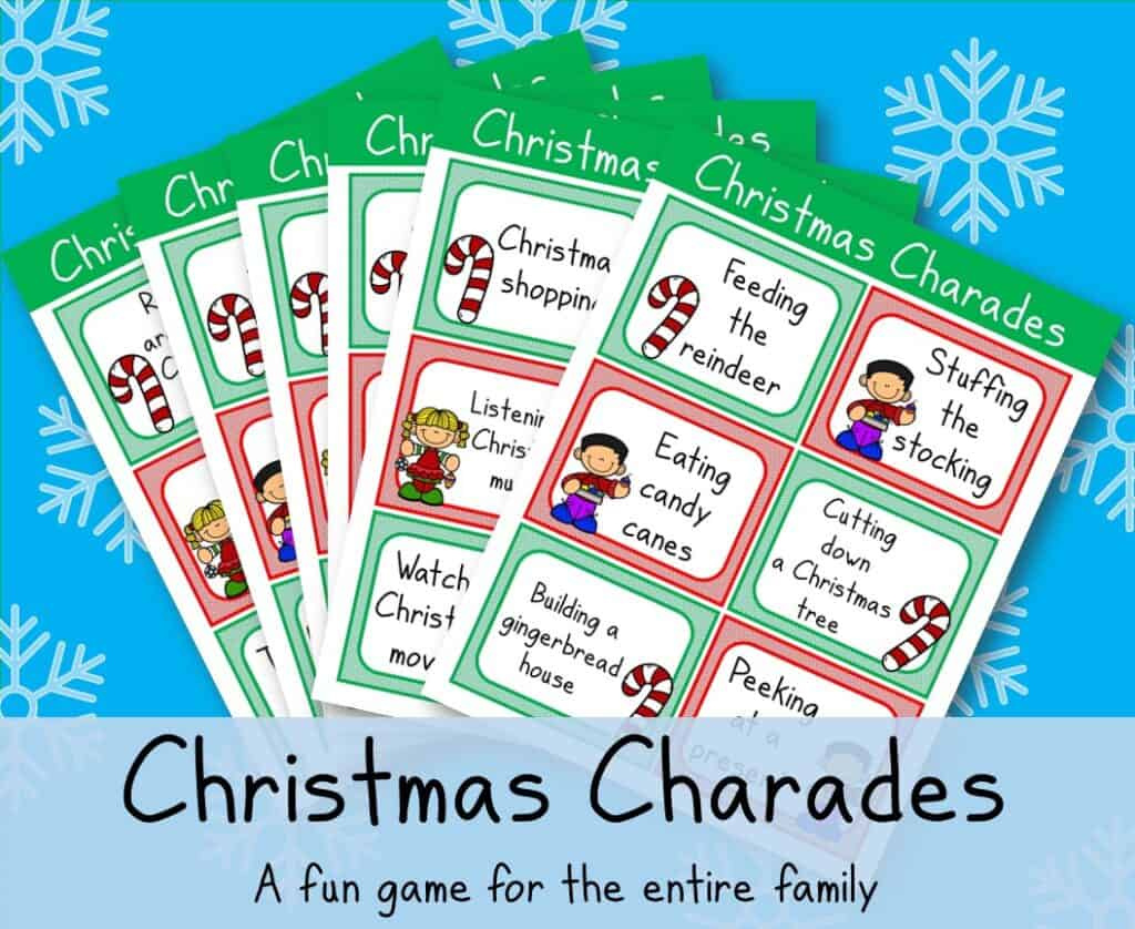 Christmas Charades For Kids - Kids Activity Zone with Free Printable Christmas Charades