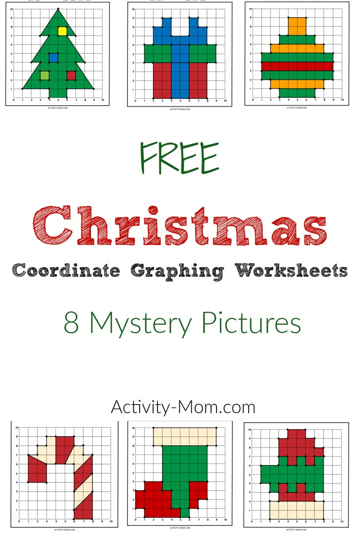 Christmas Coordinate Plane Graphing for Free Printable Christmas Coordinate Graphing Pictures Worksheets