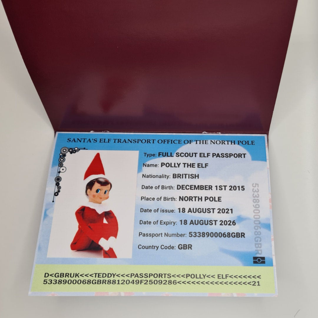 Christmas Elf Passport | Teddy Bear Passports inside Free Printable Elf Passport