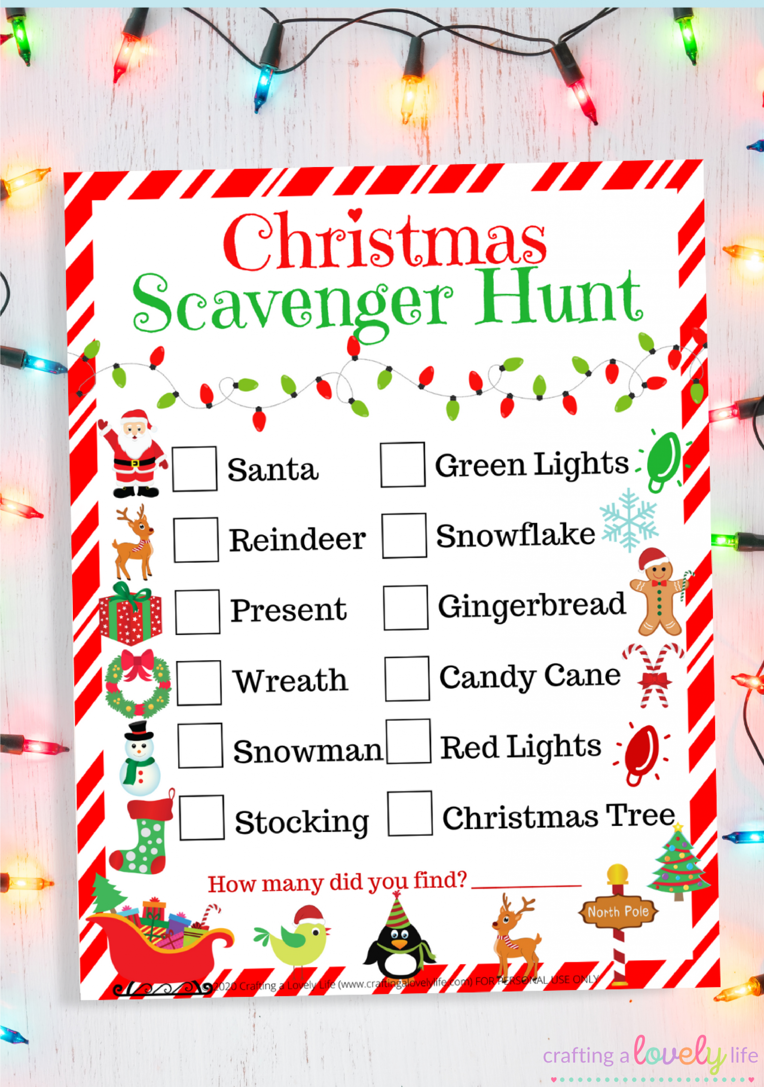 Christmas Light Scavenger Hunt in Free Christmas Scavenger Hunt Printables