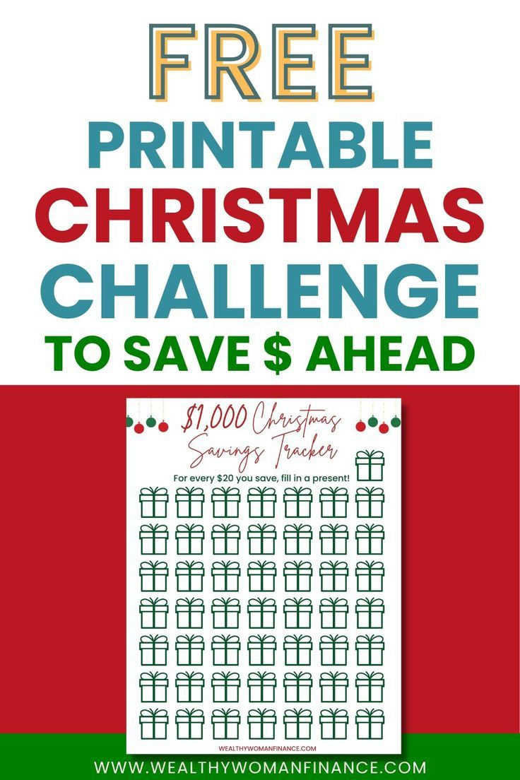 Christmas Savings Challenge Free Printable for Christmas Savings Challenge Free Printable