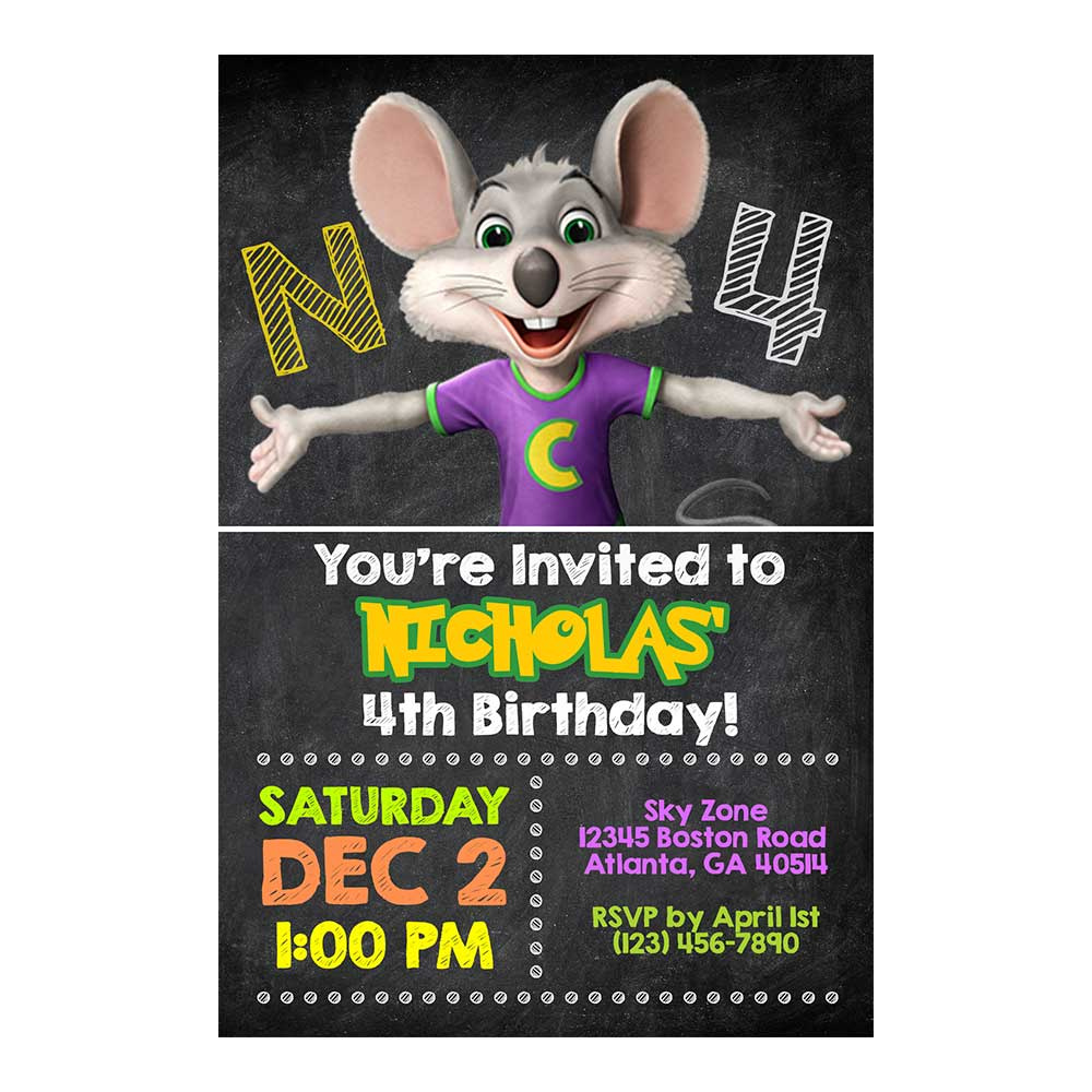 Chuck E Cheese Invitations - General Prints in Free Chuck E Cheese Printable Invitations