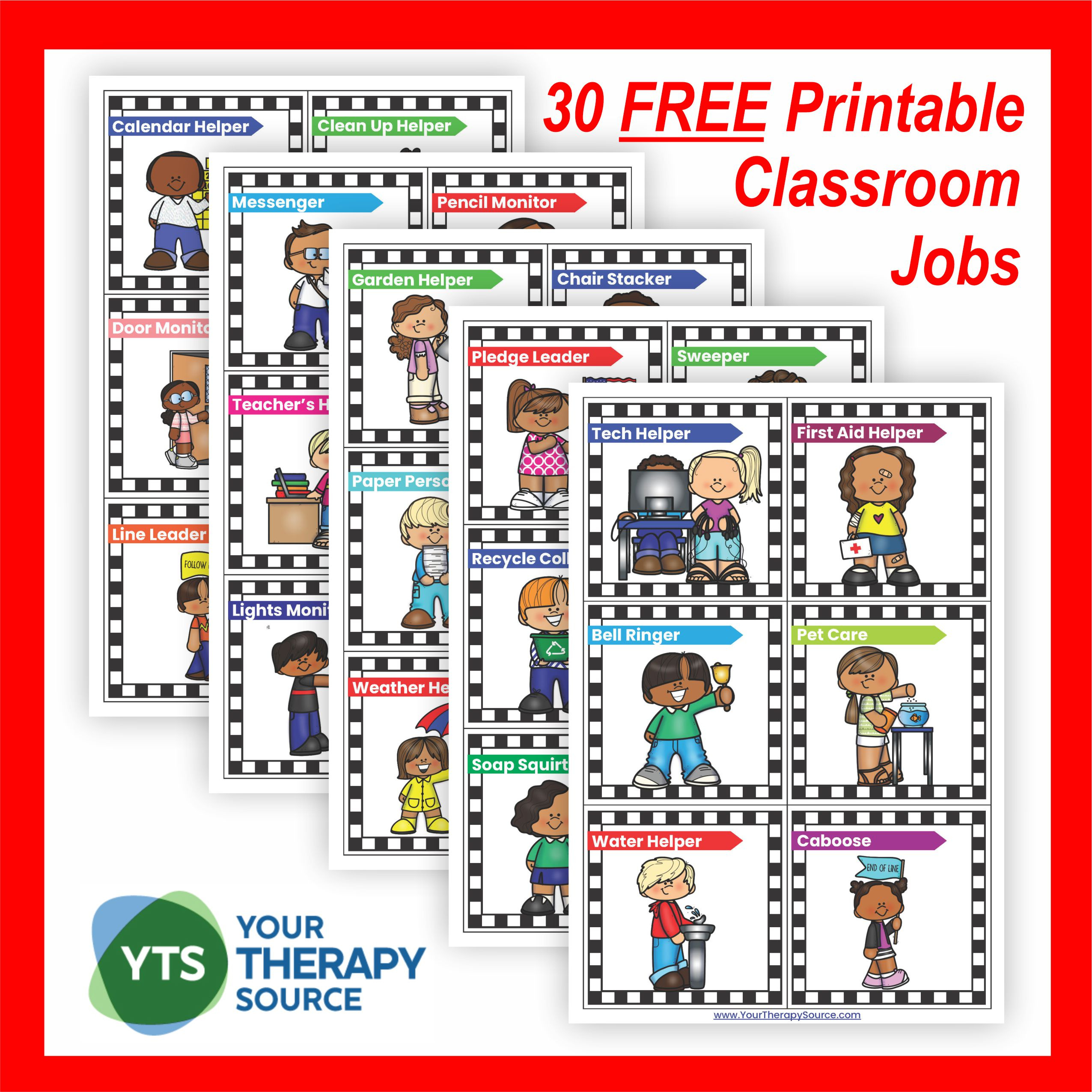 Classroom Job Ideas - Your Therapy Source throughout Free Printable Classroom Jobs For Preschool